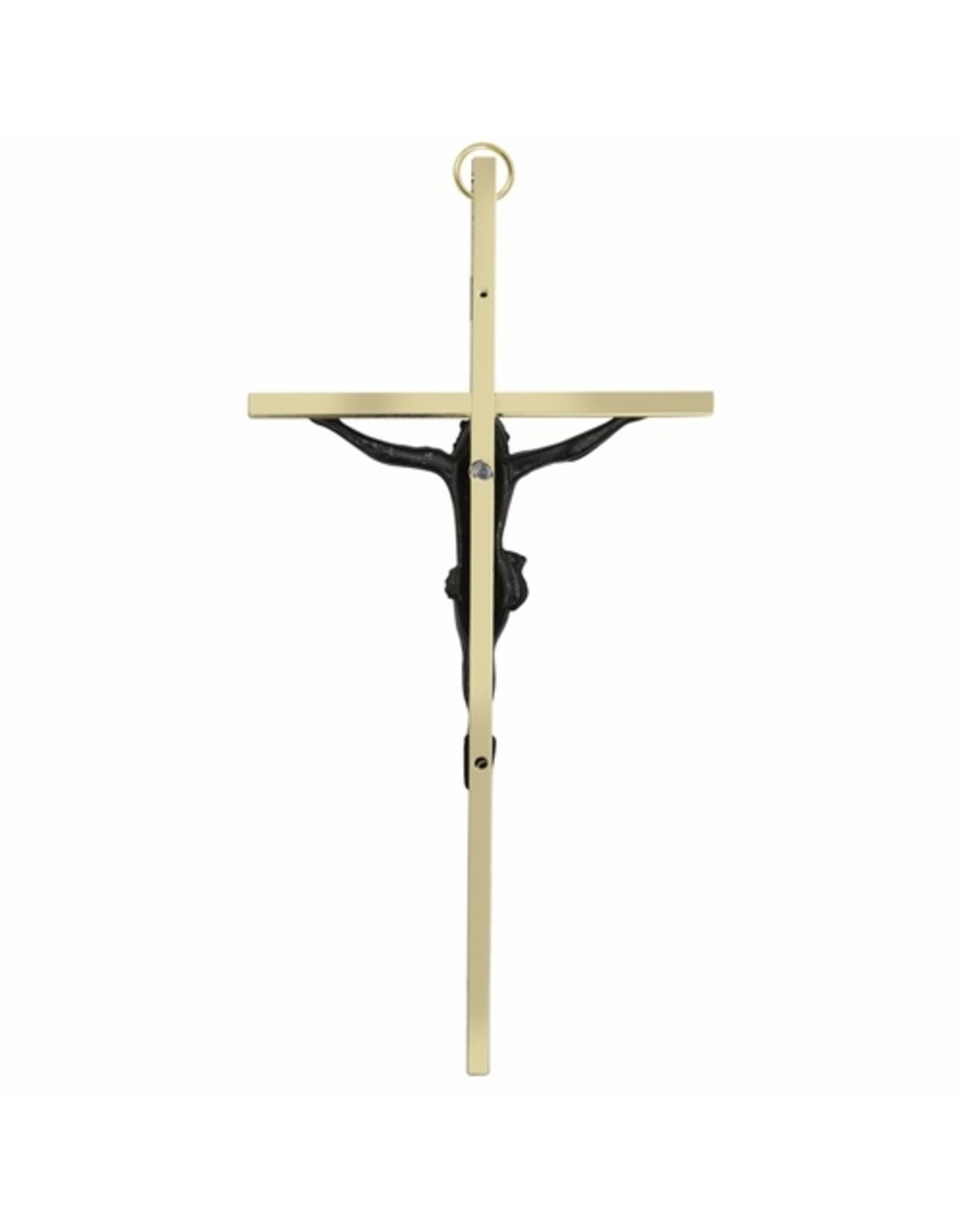 Singer Crucifix - Engraved Brass, 8"