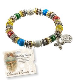 Hirten Rosary Bracelet "The Holy Trinity" Multi-Color Marbelized