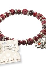 Rosary Bracelet "Spirit of Truth" Red Beads