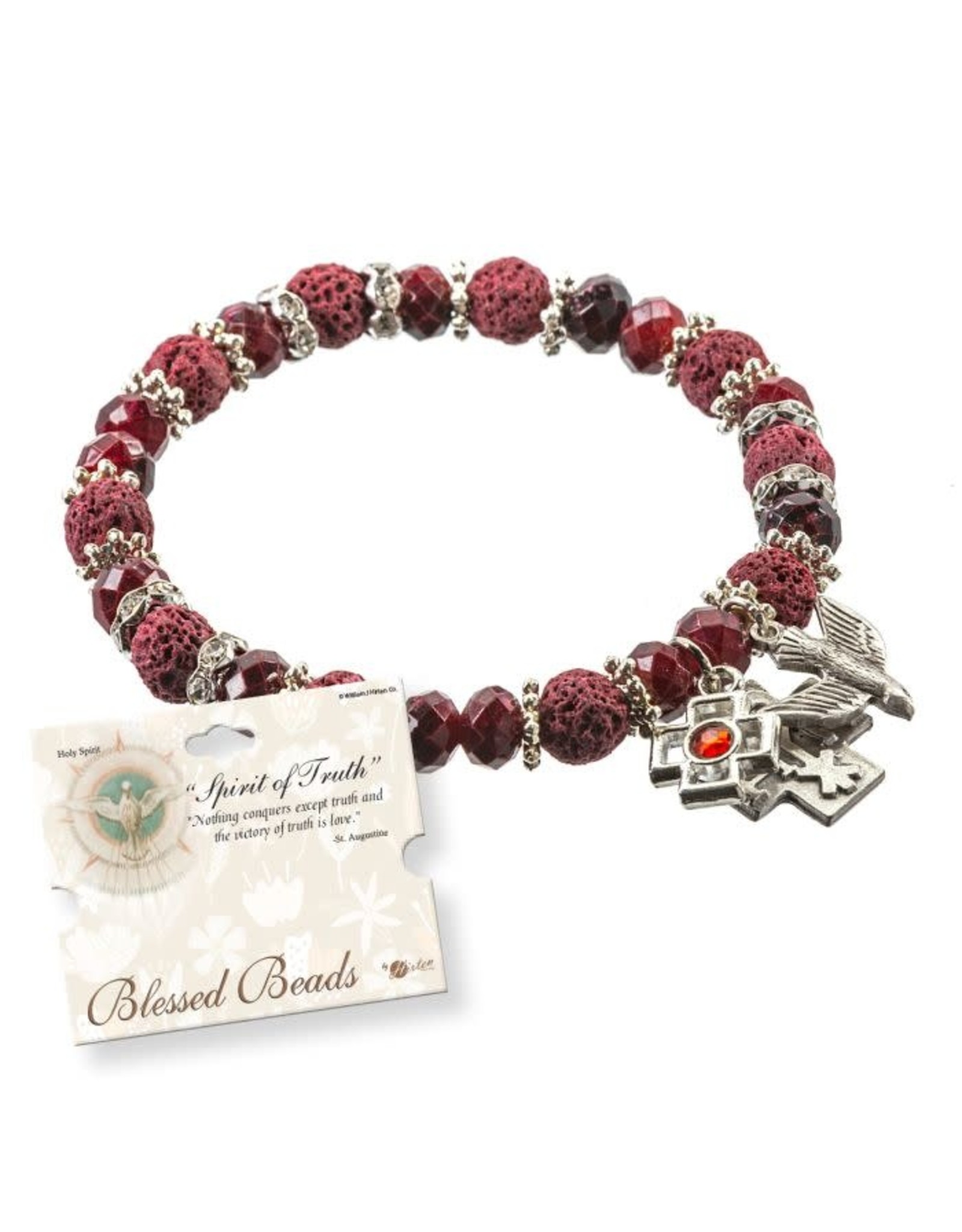 Hirten Rosary Bracelet "Spirit of Truth" Red Beads