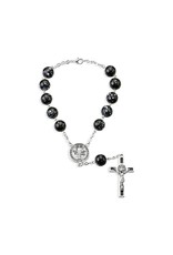 Hirten Auto Rosary - St. Benedict, Black