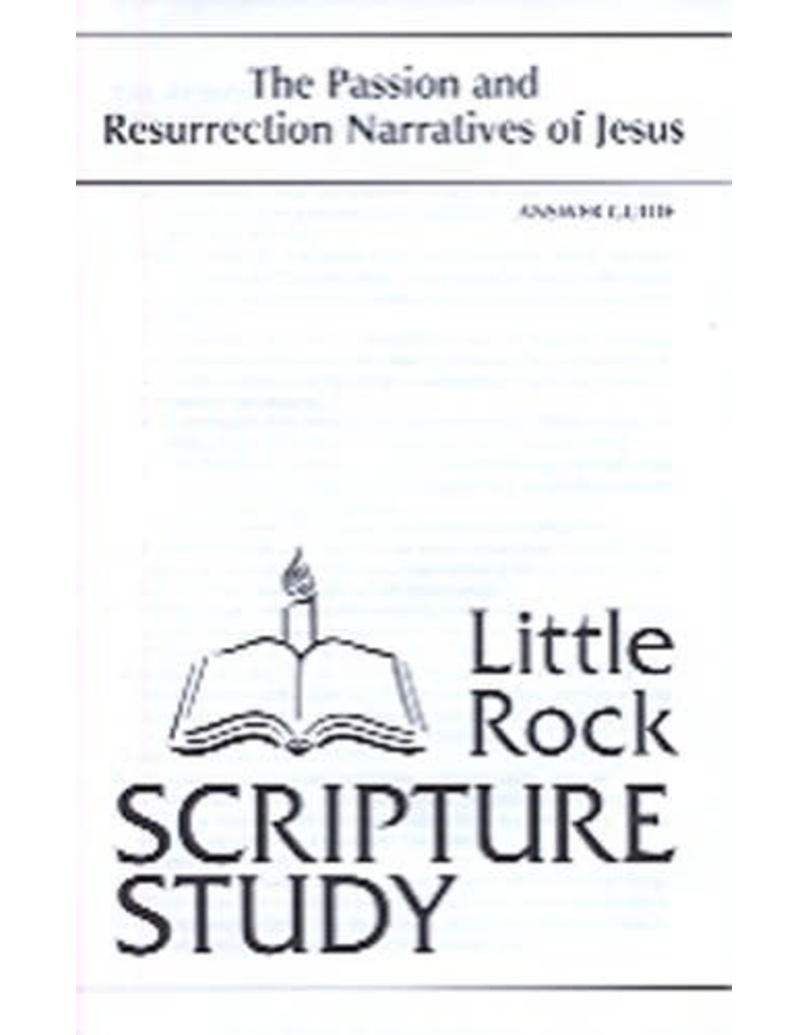 Liturgical Press Passion & Resurrection Narratives of Jesus Study Guide (Little Rock Scripture)