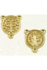 Lumen Mundi Rosary Centerpiece - St. Benedict, Gold