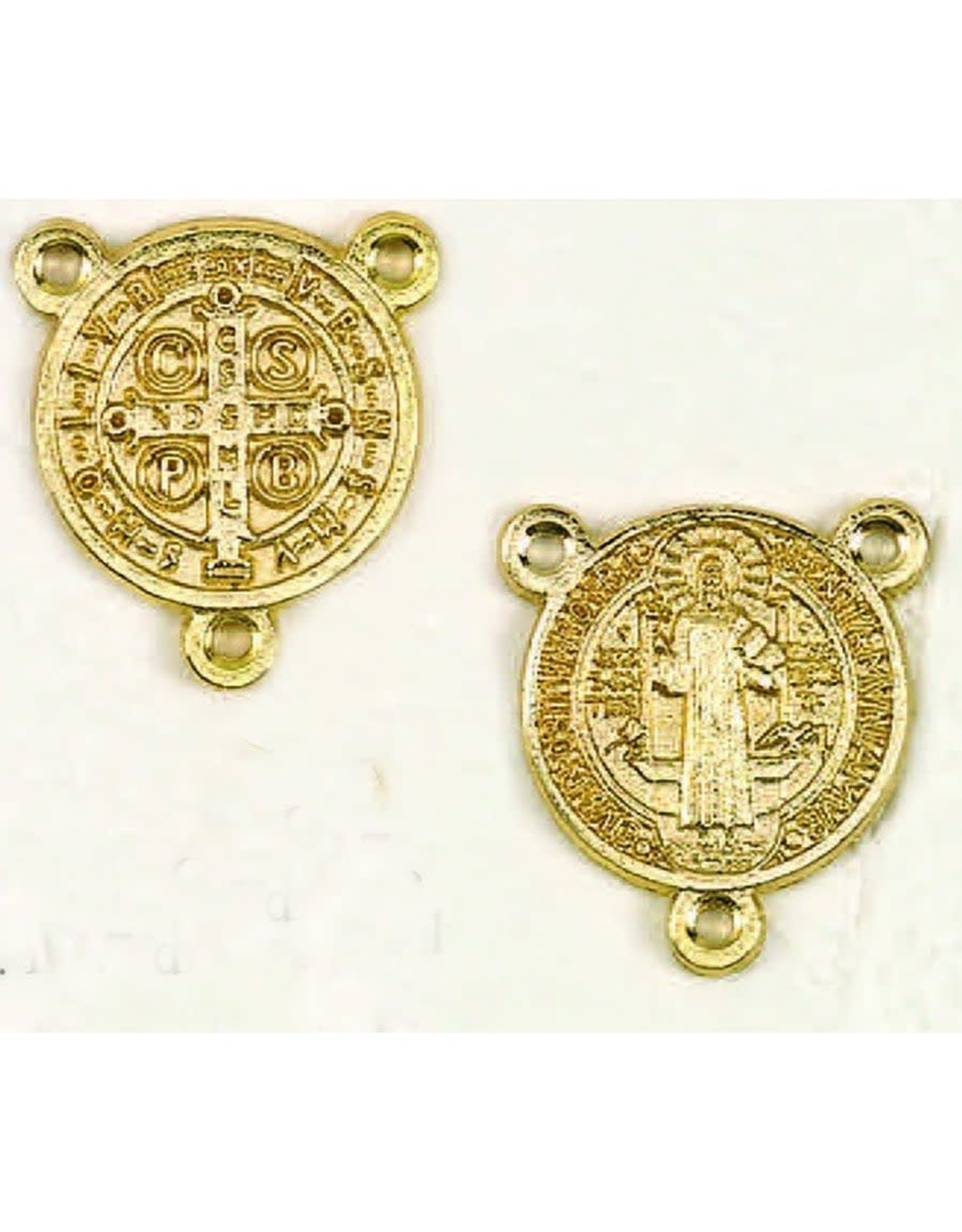 Lumen Mundi Rosary Centerpiece - St. Benedict, Gold