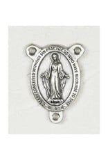 Lumen Mundi Rosary Centerpiece - Miraculous Oval, Silver