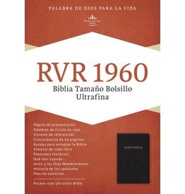 B&H Espanol Santa Biblia Reina Valera 1960 Pocket Size Black Leather