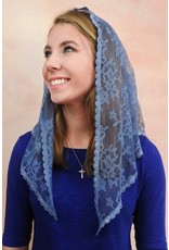 Veils by Lily Veil - Marian Blue Lace Mantilla