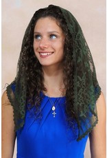 Veils by Lily Veil - Olive Green Lace Mantilla