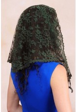 Veils by Lily Veil - Olive Green Lace Mantilla