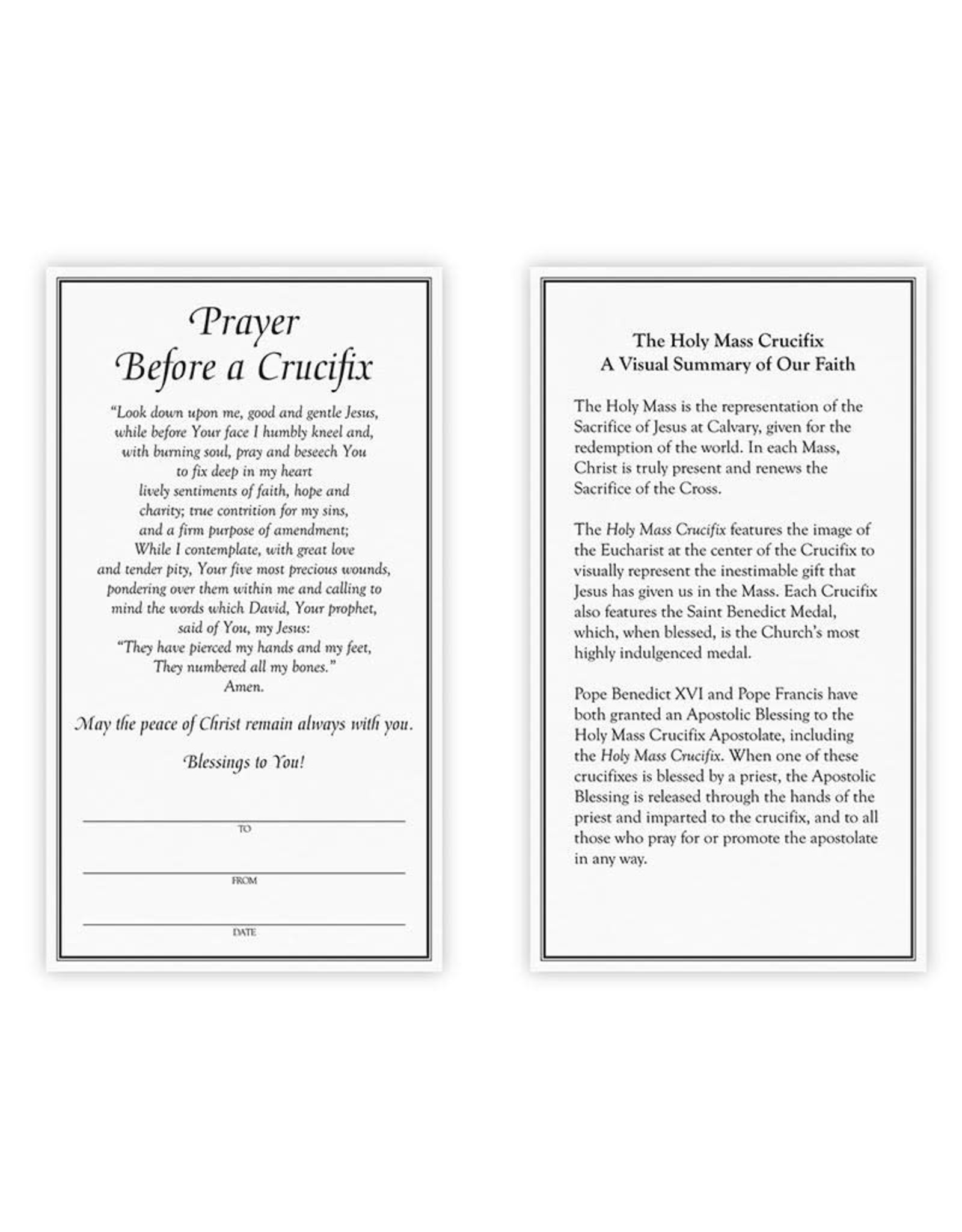 Jeweled Cross Wall Crucifix, Holy Mass,  8"