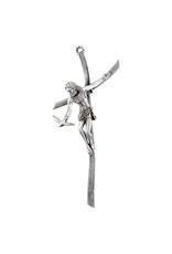 Jeweled Cross Wall Crucifix -  Gift of the Spirit, Silver 8"