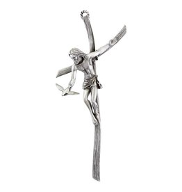 Jeweled Cross Wall Crucifix -  Gift of the Spirit, Silver 8"