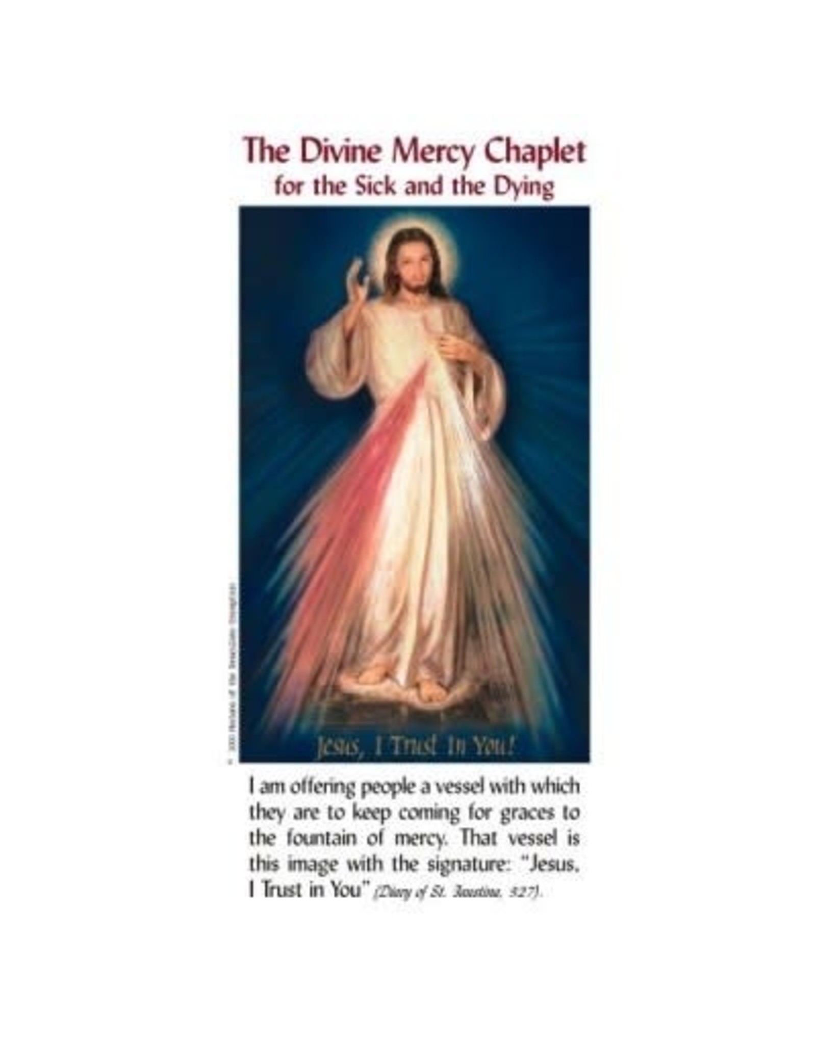 Marian Press Divine Mercy Chaplet for the Sick & Dying Pamphlet