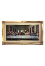 11"x 19" Last Supper By Da Vinci Print in a Gold Leaf Wood Frame