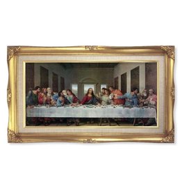 Hirten Picture - Last Supper, Wood Frame, Da Vinci (14x24)