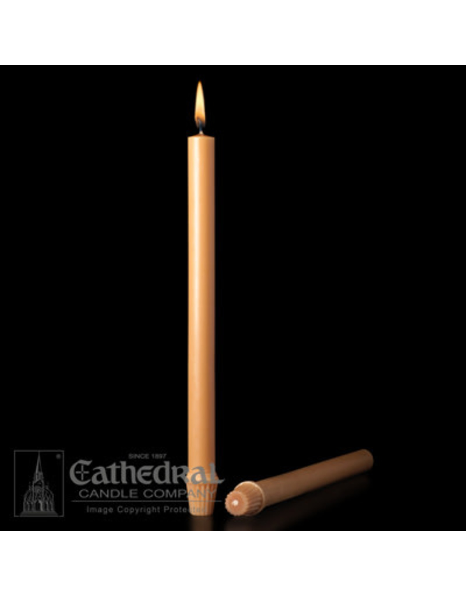 Cathedral Candle Unbleached 51% Beeswax Altar Candles 7/8"x16" SFE (18)