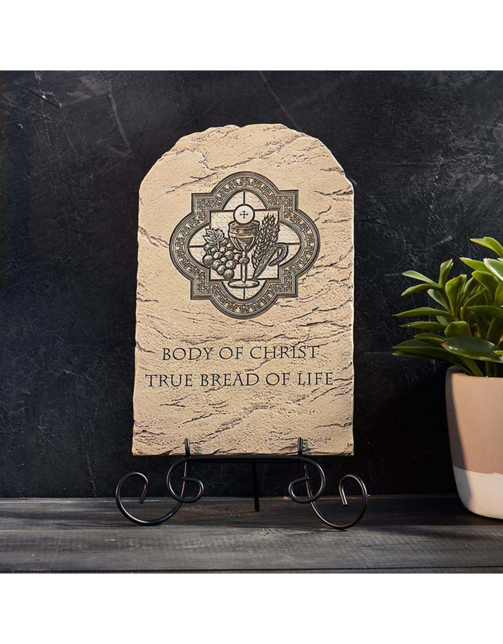 Christian Brands Church Supply First Communion Arched Tile Plaque With Wire Stand