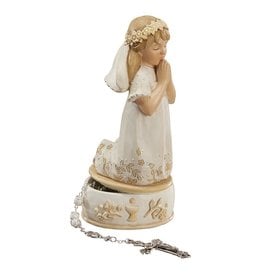 Christian Brands First Communion Keepsake Box - Praying Girl