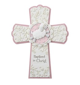 Avalon Gallery Baptized in Christ Wall Cross - Pink