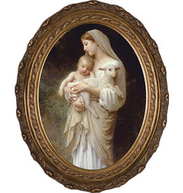 Nelson Art L'Innocence Oval Framed Canvas