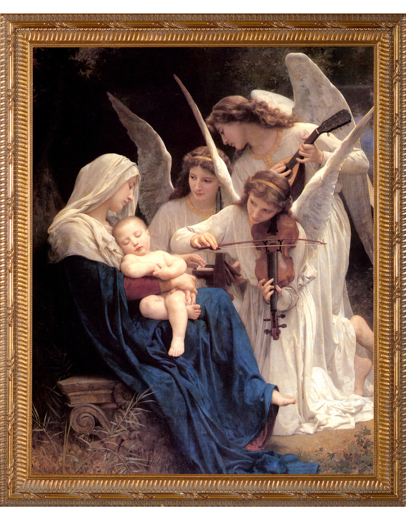 Nelson Art Song of the Angels Ornate Gold Framed Art Picture