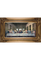 Nelson Art Last Supper Picture by Da Vinci  - Museum Framed Canvas, Restored 16x32