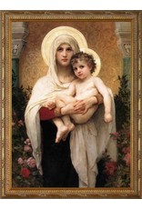 Nelson Art Madonna of the Roses Ornate Gold Framed Canvas Picture