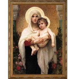 Nelson Art Madonna of the Roses Ornate Gold Framed Canvas Picture