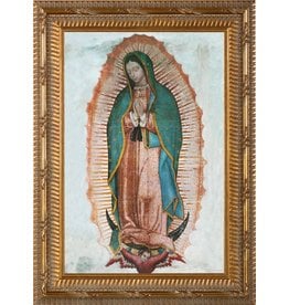 Nelson Art Our Lady of Guadalupe Ornate Gold Framed Canvas Picture