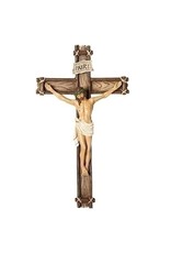Roman Wood Wall Crucifix (10")