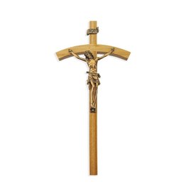 Hirten Crucifix - Oak Wood with Museum Gold Plated Corpus (10")