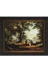 Nelson Art Road to Emmaus Ornate Dark Framed Art Picture