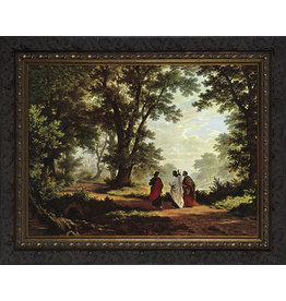 Nelson Art Road to Emmaus Ornate Dark Framed Art Picture