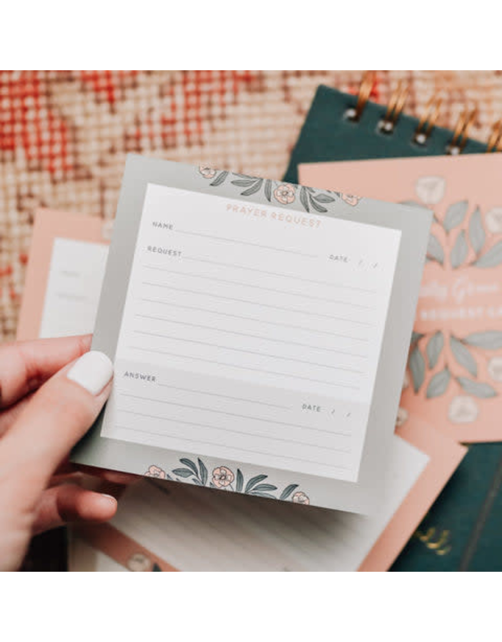 The Daily Grace Co. Prayer Request Cards - Teal Floral