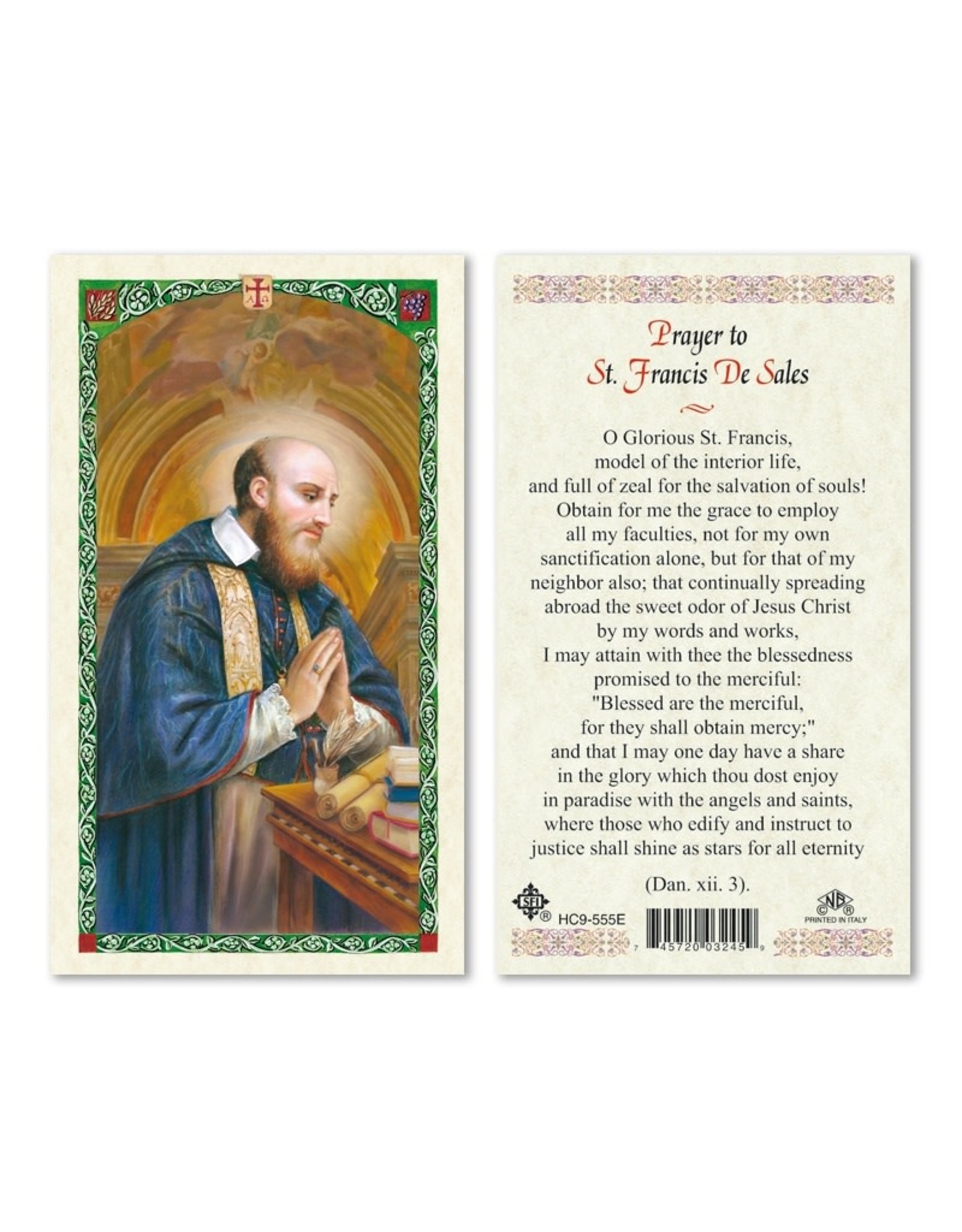 San Francis Holy Cards - St. Francis de Sales (100)