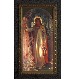 Nelson Art Light of the World (Jesus Knocking) - Ornate Dark Framed Art