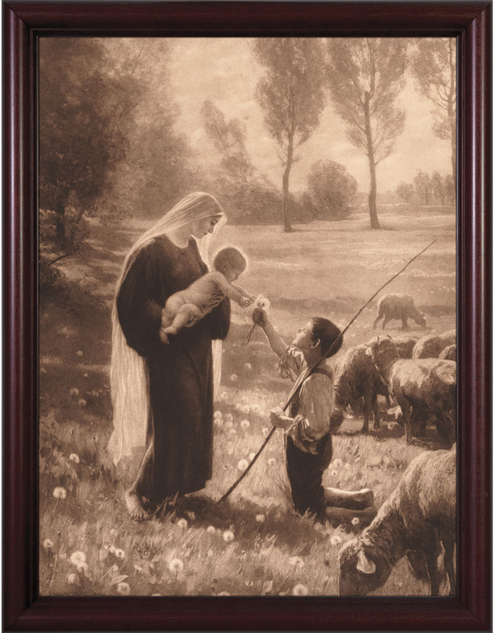 Nelson Art Gift of the Shepherd Sepia Framed Art Picture