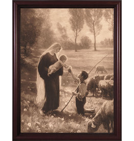 Nelson Art Gift of the Shepherd Sepia Framed Art Picture