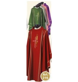 Solivari Chasuble 216 Linea Style Fabric, Cross with Wheat