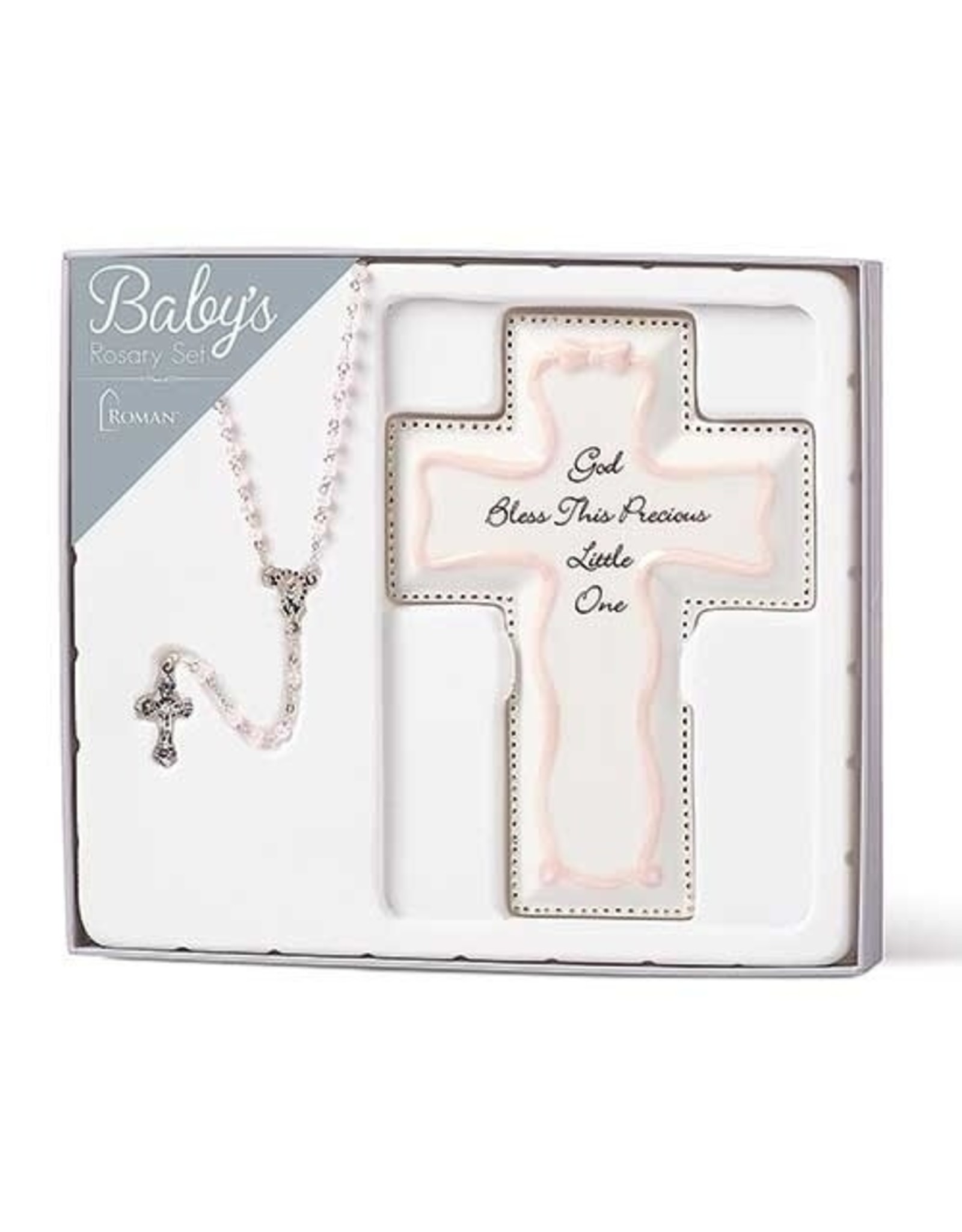 Baby's Rosary & Cross Set, Pink