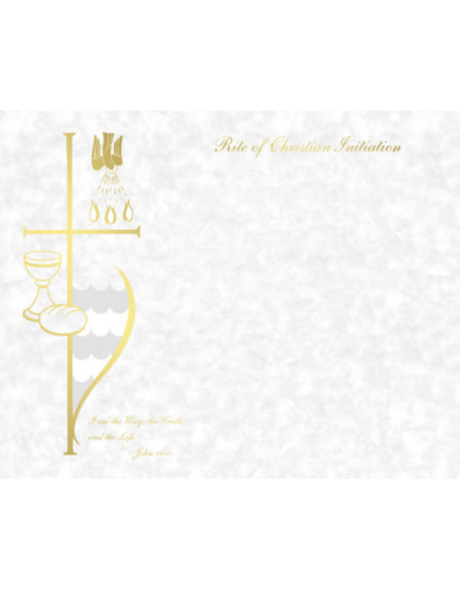 Barton Cotton Certificates - RCIA, Blank (50) Gold Foil