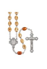 Hirten Rosary - Beige Cross-Stamped Wooden Beads