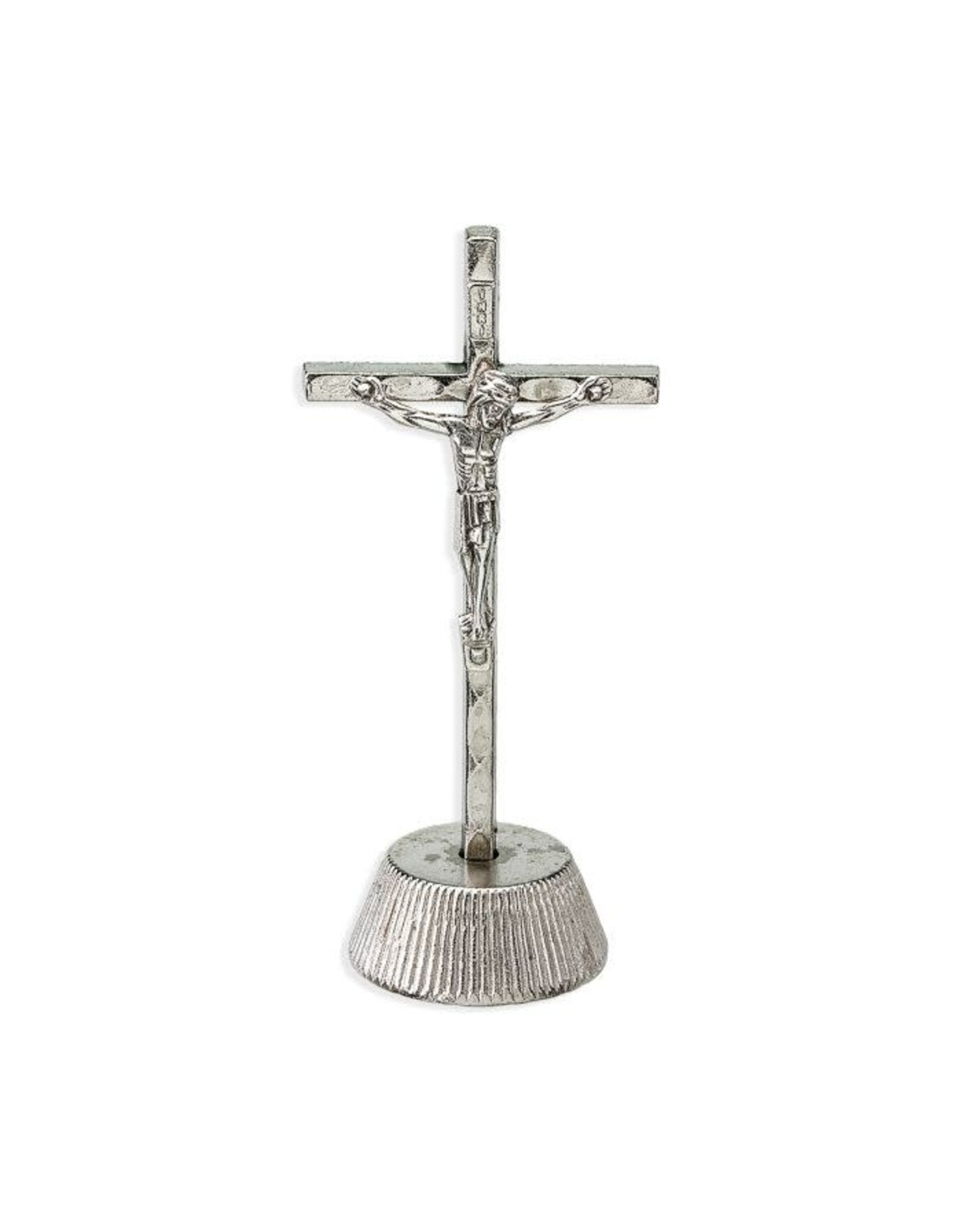Hirten Auto Statue, Silver Crucifix