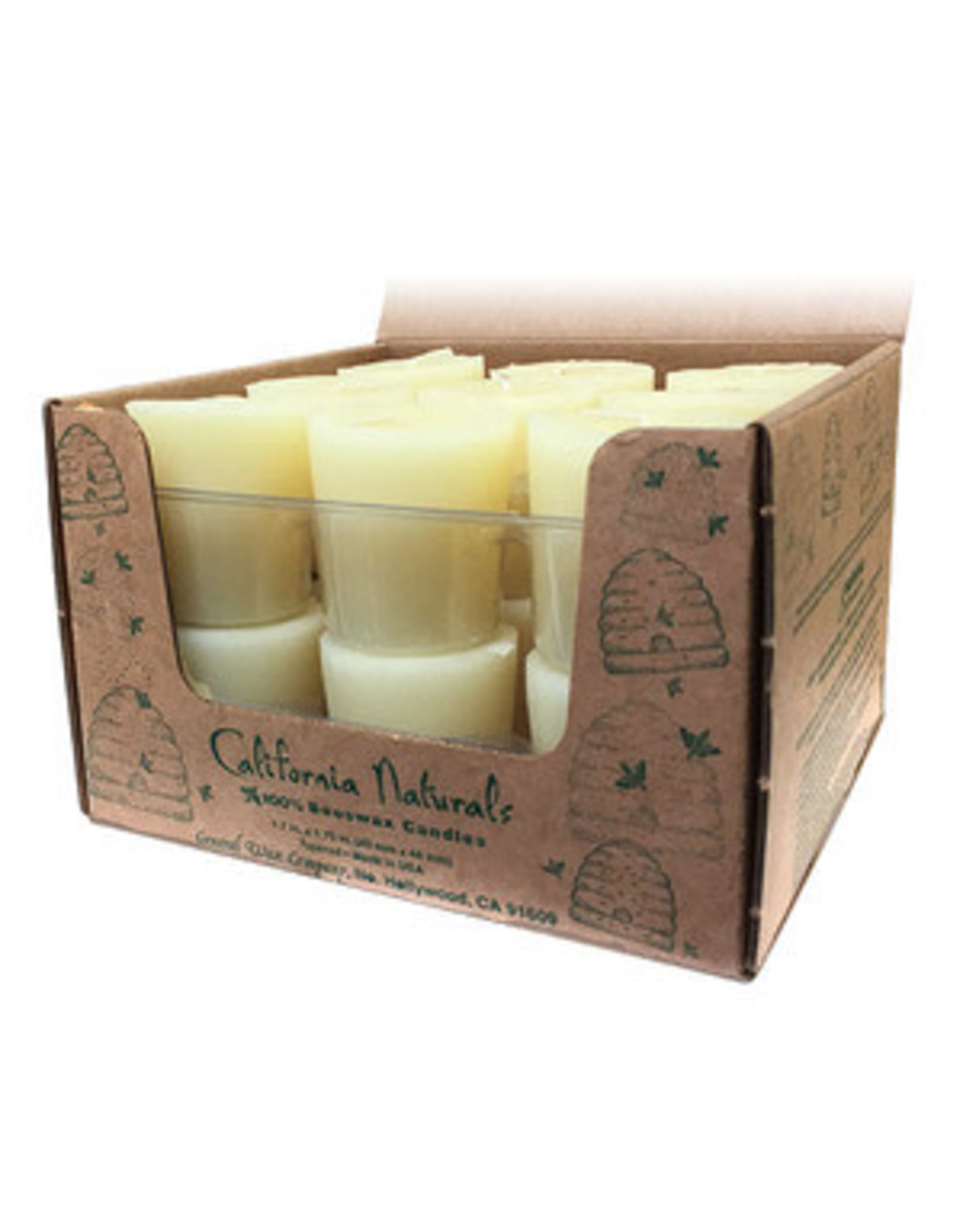 California Naturals 15-Hour 100% Beeswax Tapered Votive Candle (Each)