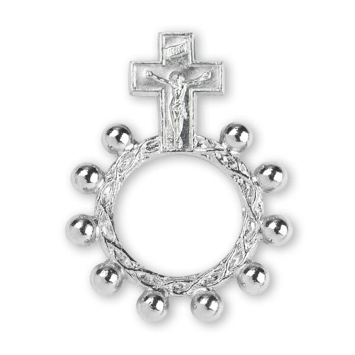 Amazon.com: Bonyak Jewelry Sterling Silver Rosary Ring - Size 10: Clothing,  Shoes & Jewelry