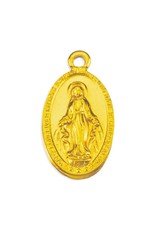 Hirten Miraculous Medal, Gold Plated Aluminum .625" (Economical)