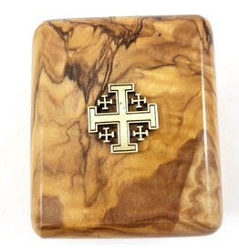 Shomali Jerusalem Wood Rosary Box, Includes Rosary