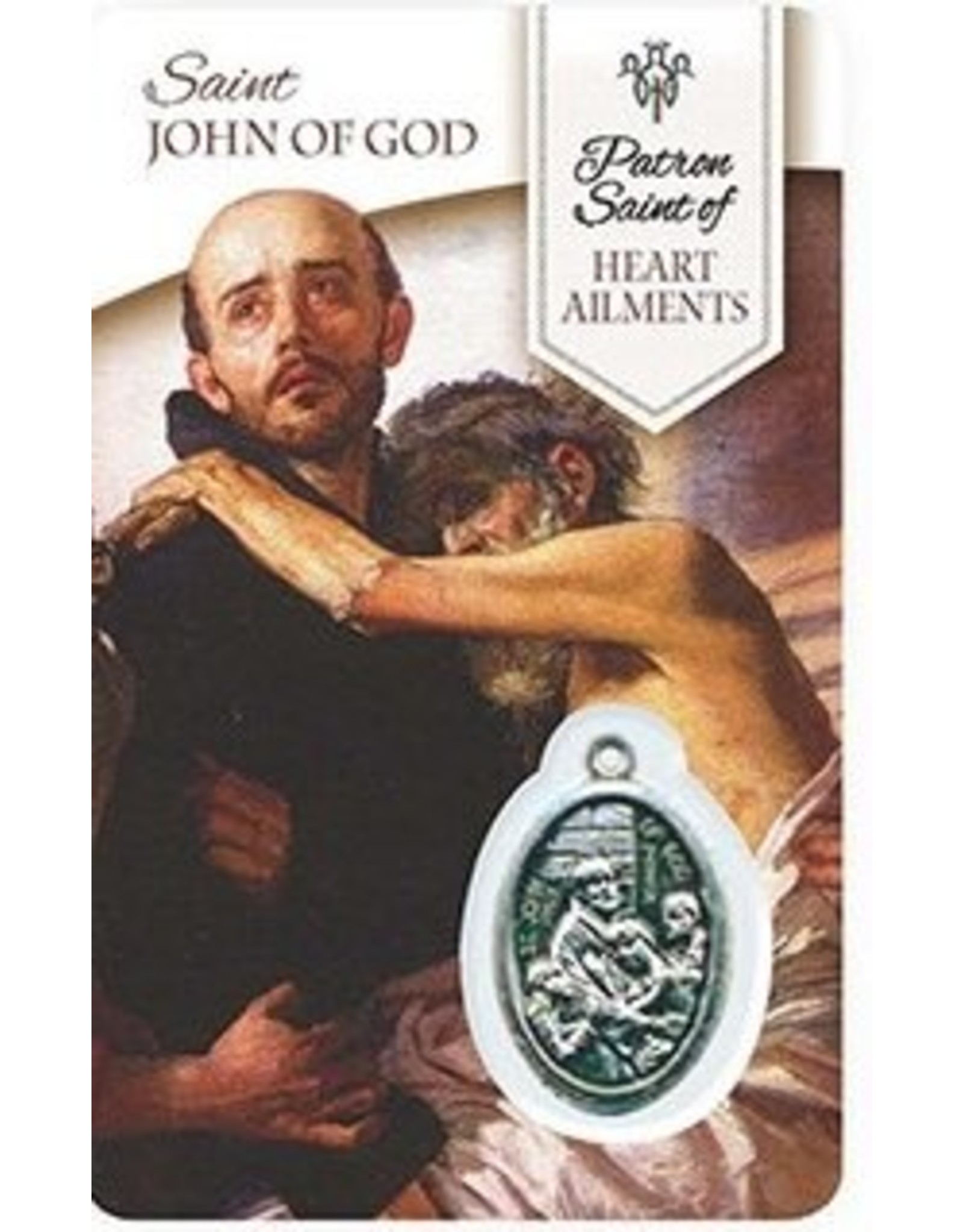 Healing Holy Card with Medal