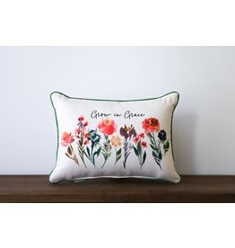 Little Birdie Pillow - Grow in Grace (with Green Piping)