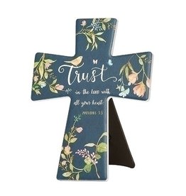 Trust in the Lord, Floral Standing Cross